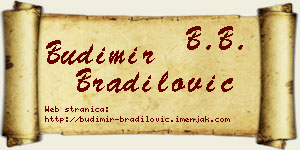 Budimir Bradilović vizit kartica